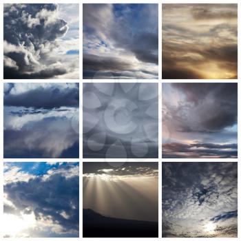 rain clouds collage