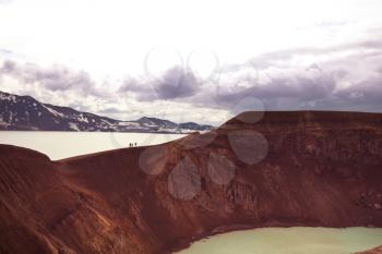 Geothermal crater lake near the Askja volcano, Iceland