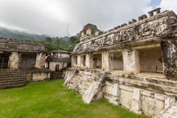 Pyramid building at the Maya archeological site