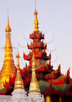 Beautiful buddhist stupa  in Myanmar