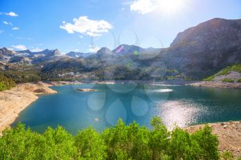 Beautiful nature scene in spring mountains. Sierra Nevada landscapes.
