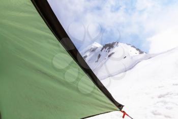 tent in high mountains