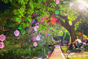 Ngoc Son Temple park in Hanoi, Vietnam