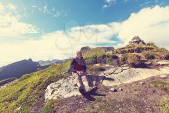 Hike in Lofoten islands, Norway