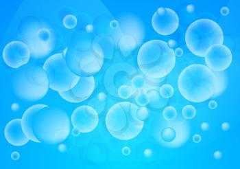 Royalty Free Clipart Image of a Blue Bubble Background