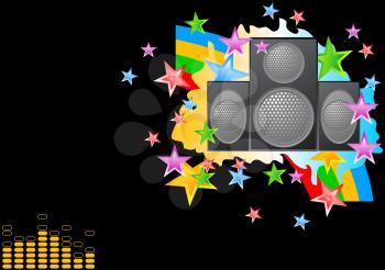 Royalty Free Clipart Image of a Musical Design Background