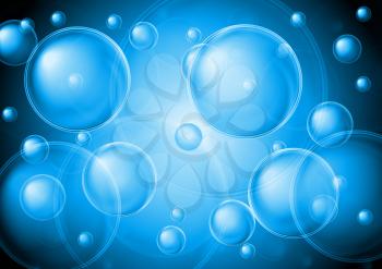 Royalty Free Clipart Image of a Blue Bubble Background