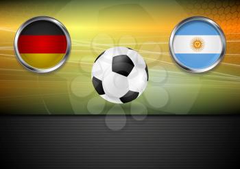 Final vector football. Germany and Argentina in Brazil 2014
