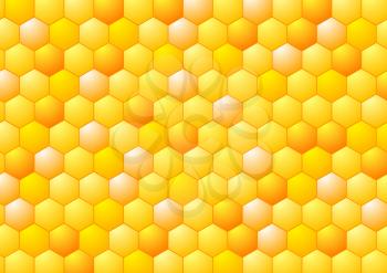 Abstract vector honeycombs illustration. Tech geometric design