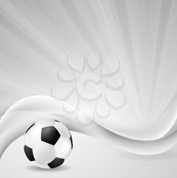 Soccer background with abstract waves. Vector design