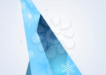 Concept tech winter Christmas background. Vector design