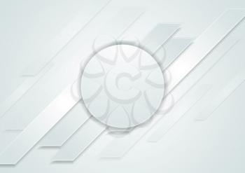 Grey hi-tech abstract background with circle. Vector illustration