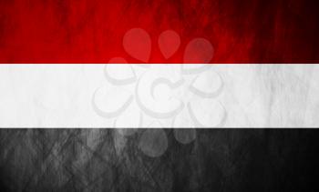 Republic of Yemen grunge flag. Vector background