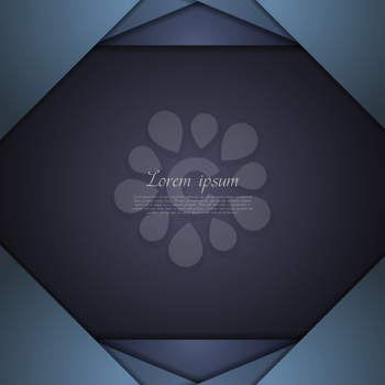 Dark blue corporate tech design. Vector background