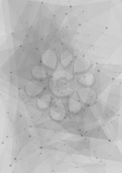 Abstract tech grey polygonal design. Vector background