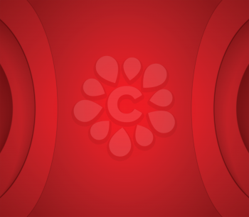 Abstract red wavy corporate background. Vector design