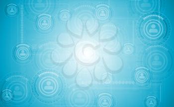 Light blue hi-tech abstract background. Vector graphic corporate design