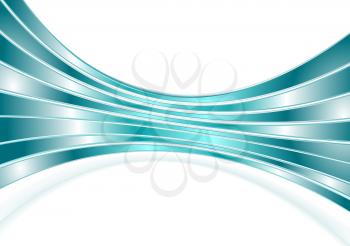 Abstract curved smooth stripes vector tech background