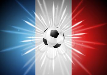 European Football Championship in France bright background. Vector Euro sport design
