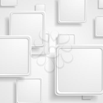 Grey paper geometric abstract squares vector background
