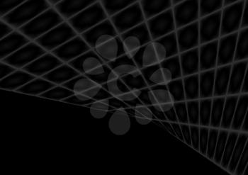Abstract black squares tech perspective vector brochure background