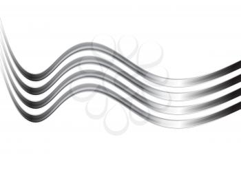 Silver metal waves abstract background. Vector design illustration