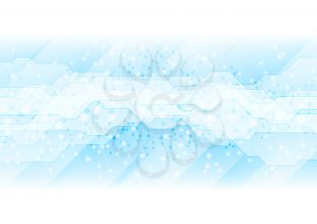 DNA blue molecules technology abstract background. Vector design