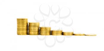 Royalty Free Photo of Stacks of Gold Coins