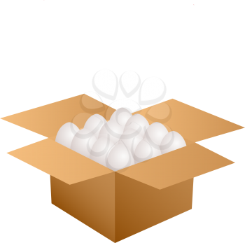 Royalty Free Clipart Image of a Box of Eggs