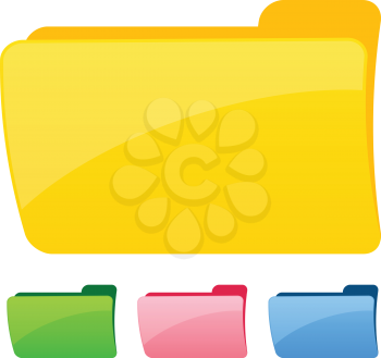Royalty Free Clipart Image of File Folders