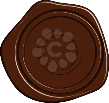 Royalty Free Clipart Image of a Sealing Wax Stamp