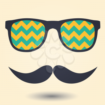Mustache and glasses icon