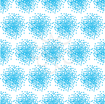 Abstract bright blue dotted background. Vector illustration.