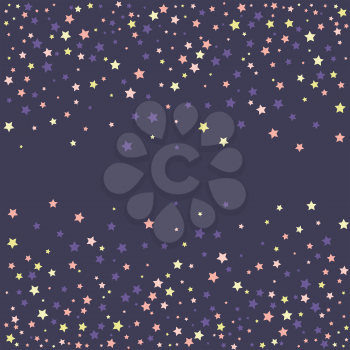 Ultra violet background with falling stars. Vector illustration.