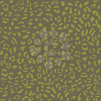 Cat seamless pattern. Vector illustration. Green. Animal skin.