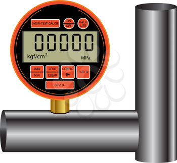 Royalty Free Clipart Image of a Gas Manometer 