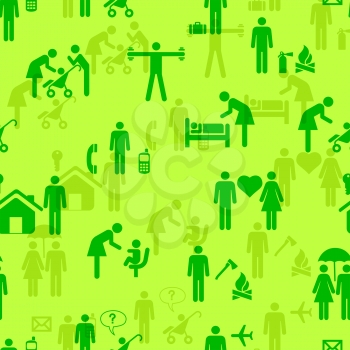 Royalty Free Clipart Image of Icons of People