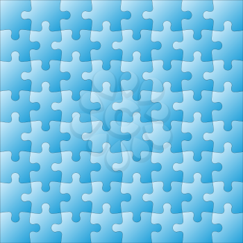 Royalty Free Clipart Image of a Blue Puzzle