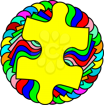 Royalty Free Clipart Image of a Jigsaw Puzzle
