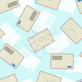 Royalty Free Clipart Image of a Bunch of Envelopes