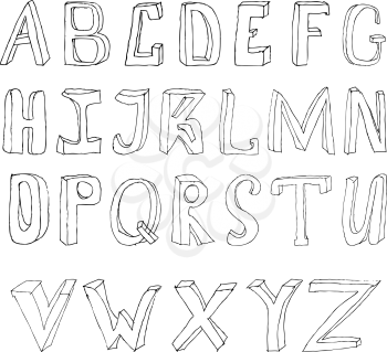 Royalty Free Clipart Image of an Alphabet