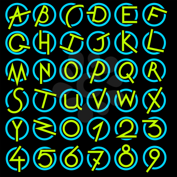 Royalty Free Clipart Image of an Alphabet Set