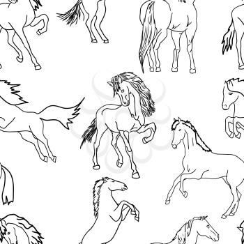 Royalty Free Clipart Image of a Horse Background