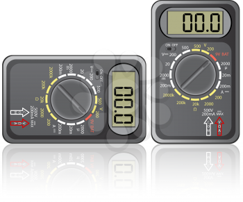 Royalty Free Clipart Image of a Digital Multimeter