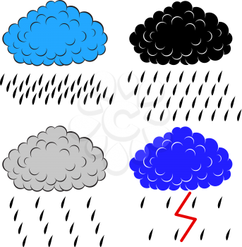Royalty Free Clipart Image of Rainclouds