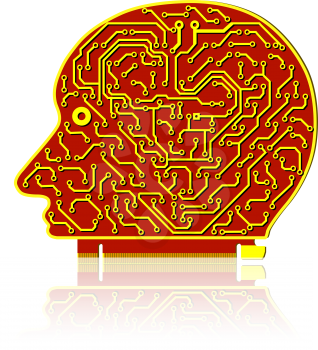 Royalty Free Clipart Image of an Abstract Circuit Board