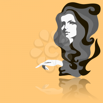 Royalty Free Clipart Image of an Illustration of a Woman