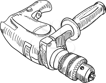 Royalty Free Clipart Image of a Drill