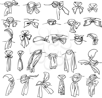 Royalty Free Clipart Image of a Bunch of Neckties