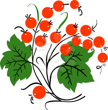 Royalty Free Clipart Image of a Bunch of Berries 